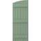 Ekena Millwork Americraft 6-Board (3 Batten) Wood Joined Board-n-Batten Shutters w/Ellipt Top, ARW401BE621X77TGH, PR ARW401BE621X77TGH - alternate 9